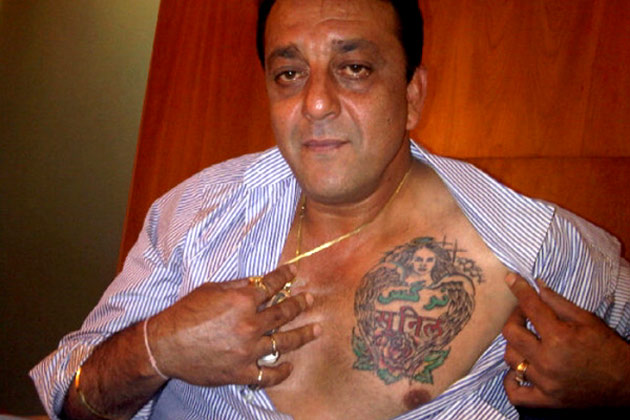 sanjay dutt chest tattoo