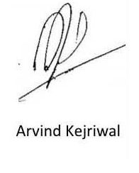 Arvind Kejriwal Signature